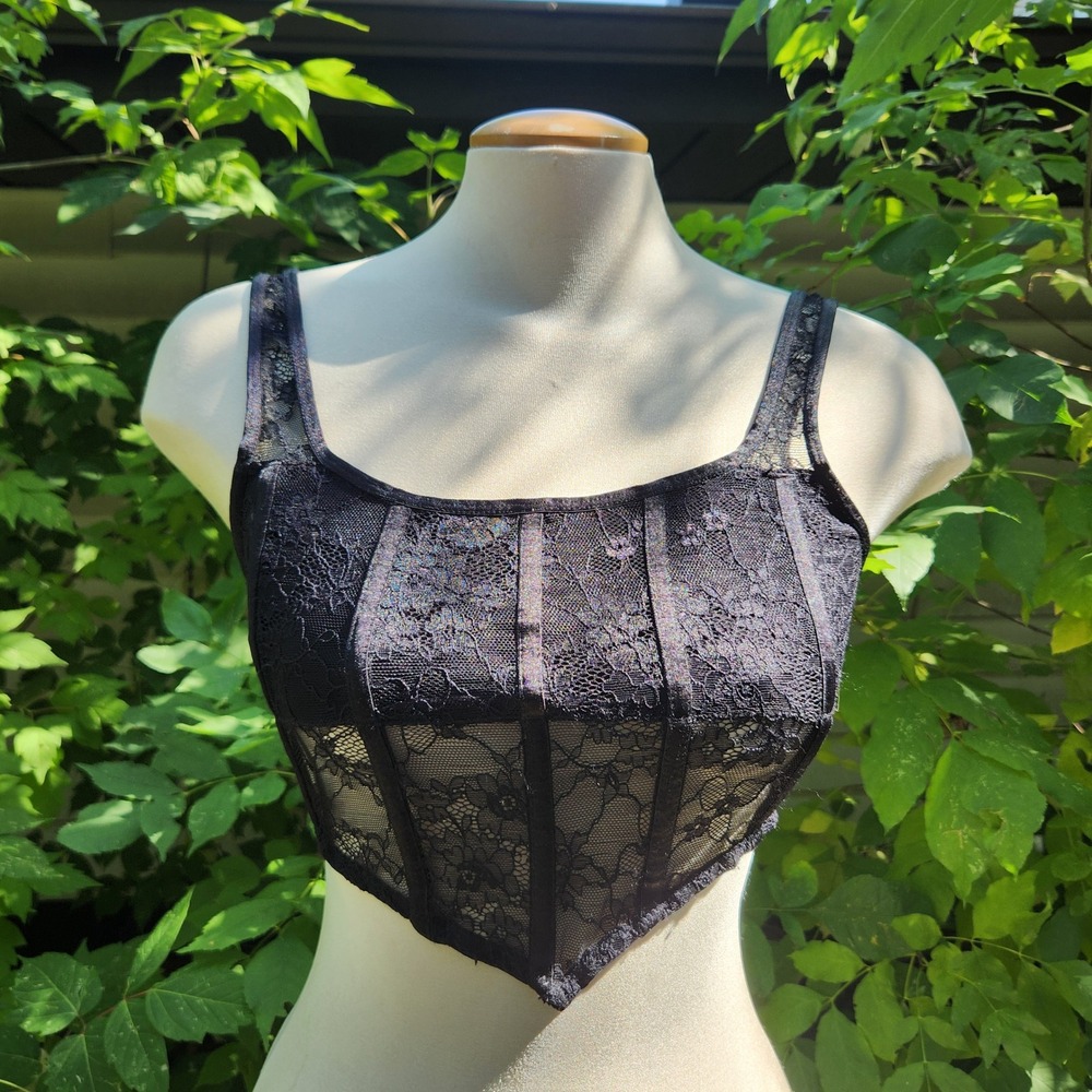 Garage small Black Lace Corset‎ Bustier Tank Top Sleeveless Party Clubwear